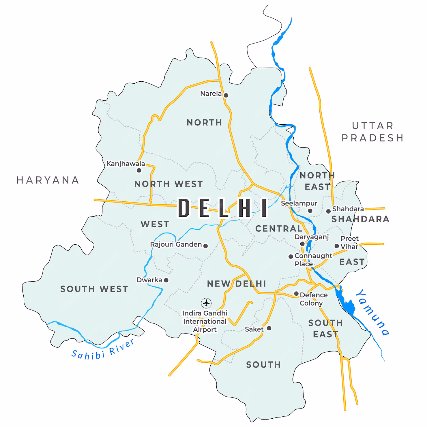 Delhi Map
